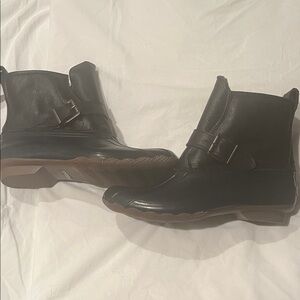 Sperry Topsider BrandNew NIB Women’s NvyBlu Leath&RubWinter Boots Sherling Lined